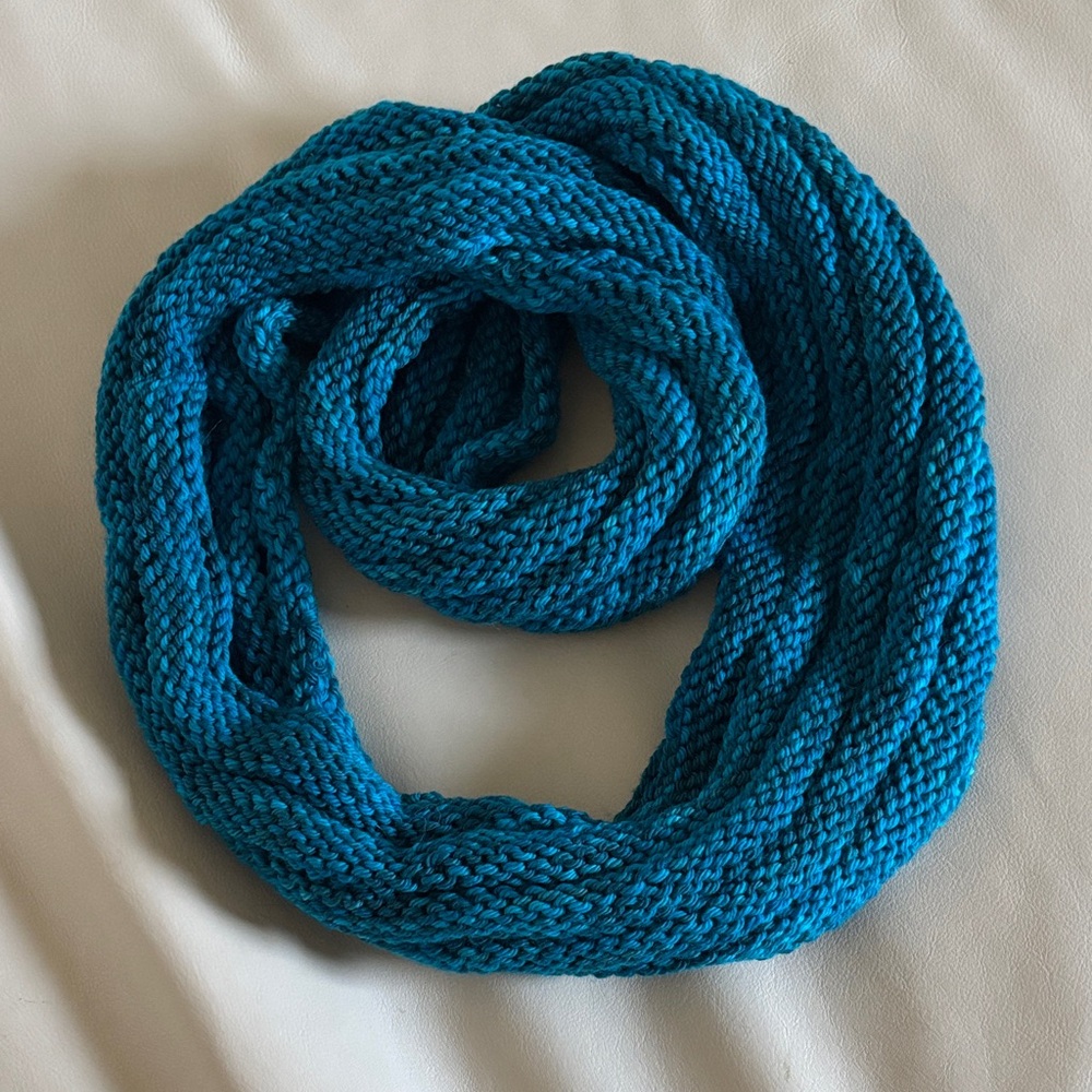 Handmade Blue Infinity Scarf